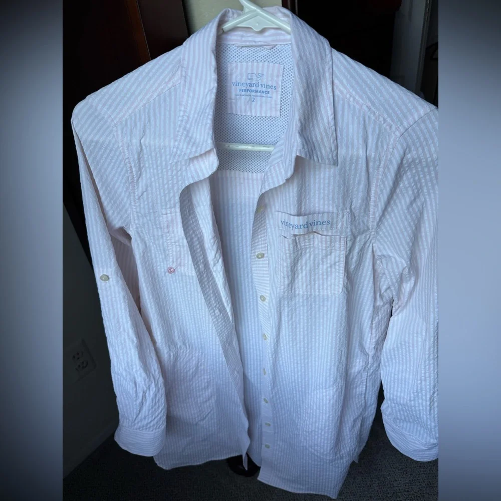 Vineyard Vines Hartley Harbor Coverup size 2 pink - Picture 5 of 10